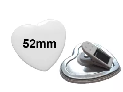 52x57mm Herz-Button mit 360°- Clip