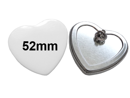 Buttonschmiede 52x57mm Herz Button Mit Pin